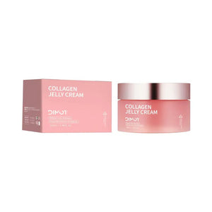 DIMOT Collagen Jelly Cream 100ml/3.38oz with Collagen and Allantoin, Deep Hydration for Dry Light Beige, Moisturizing & Nourishing Formula to Restore Smoothness - Suitable for All Light Beige Types