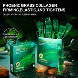 3 Piece Collagen Double Sleep Mask , containing citric acid, Centella asiatica, hyaluronic acid and sea fennel, moisturizing