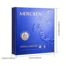 Load image into Gallery viewer, 3 Piece MERCILEN Ginseng Cordyceps Collagen Hydrating Mask，skincare Mercilen Ginseng Cordyceps Hydrating Face Maskx20 Pack - Hypoallergenic, Moisturizing, Aloe Vera Scented Beauty Essentials