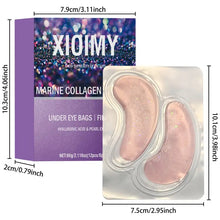 Load image into Gallery viewer, Xioimy Marine Collagen Eye Gel Patches, Brightening &amp; Firming Under Eye, Hydrates &amp;, Rose Scented, Hypoallergenic for All Skin Types