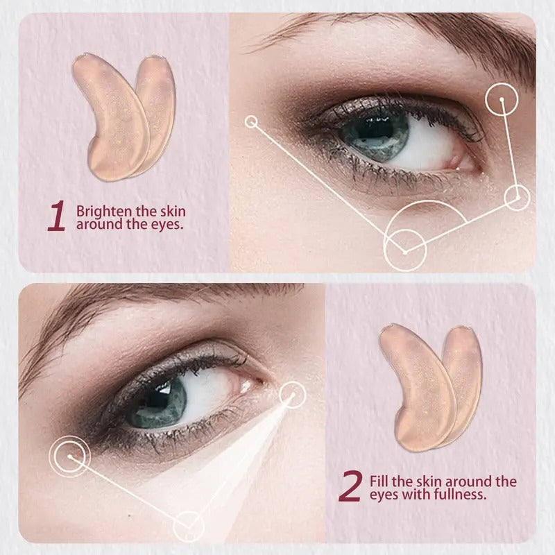 Xioimy Marine Collagen Eye Gel Patches, Brightening &amp; Firming Under Eye, Hydrates &amp;, Rose Scented, Hypoallergenic for All Skin Types