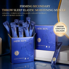 Load image into Gallery viewer, 3 Piece MERCILEN Ginseng Cordyceps Collagen Hydrating Mask，skincare Mercilen Ginseng Cordyceps Hydrating Face Maskx20 Pack - Hypoallergenic, Moisturizing, Aloe Vera Scented Beauty Essentials