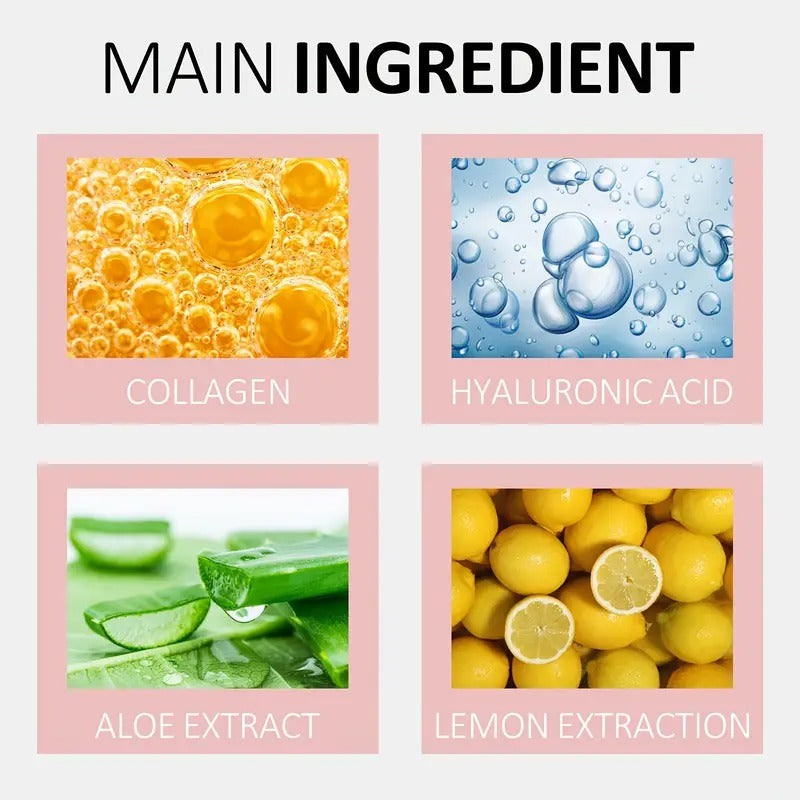 XIOIMY Bio-Collagen Real Deep Mask, Intense Moisturizing Facial for Hydrated, Smooth, and Brightened Skin, Rich in Biocollagen, Alcohol-Free, Hypoallergenic, Lemon Scented, Moisturizing Care, for All Skin Types
