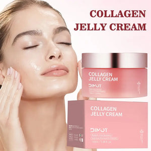 DIMOT Collagen Jelly Cream 100ml/3.38oz with Collagen and Allantoin, Deep Hydration for Dry Light Beige, Moisturizing & Nourishing Formula to Restore Smoothness - Suitable for All Light Beige Types