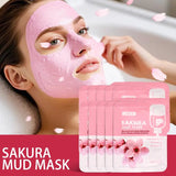 3pcs of Cherry Blossom Mud Mask Single Piece 5g, Moisturizing, Hydrating, Deep Cleansing Skin, Suitable for All Skin Types, Mud Mask