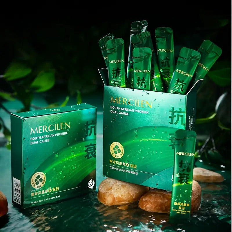 3 Piece Collagen Double Sleep Mask , containing citric acid, Centella asiatica, hyaluronic acid and sea fennel, moisturizing