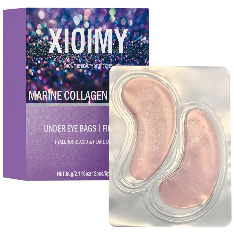 Xioimy Marine Collagen Eye Gel Patches, Brightening &amp; Firming Under Eye, Hydrates &amp;, Rose Scented, Hypoallergenic for All Skin Types